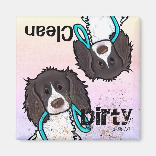 Engelse Springer Spaniel Vaatwasser Magnet (Voorkant)