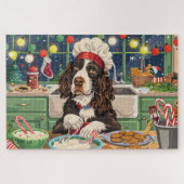 Engelse Springer Spaniel Vakantie Bakken: Feesteli Legpuzzel (Horizontaal)