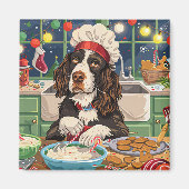 Engelse Springer Spaniel Vakantie Bakken: Feesteli Magneet (Voorkant)