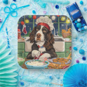 Engelse Springer Spaniel Vakantie Bakken: Feesteli Papieren Bordje (Feest)