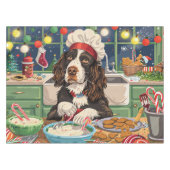 Engelse Springer Spaniel Vakantie Bakken: Feesteli Tafelkleed (Voorkant (Horizontaal))