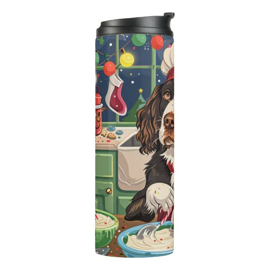 Engelse Springer Spaniel Vakantie Bakken: Feesteli Thermosbeker (Gedraaid links)