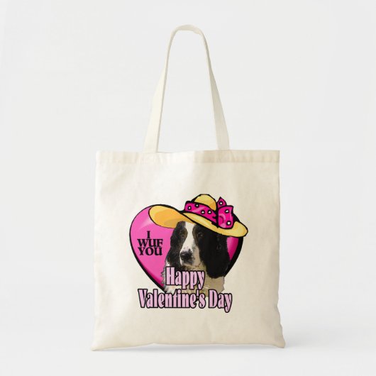 Engelse Springer Spaniel Valentijnsdag Tote Bag (Voorkant)
