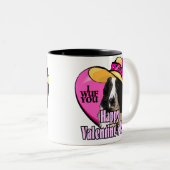 Engelse Springer Spaniel Valentijnsdag Tweekleurige Koffiemok (Voorkant rechts)
