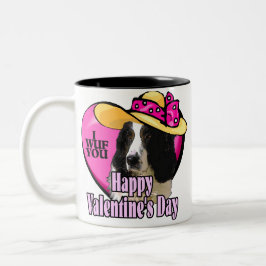 Engelse Springer Spaniel Valentijnsdag Tweekleurige Koffiemok