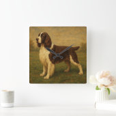 Engelse Springer Spaniel Vierkante Klok (Huis)