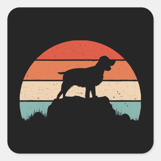 Engelse springer spaniel vierkante sticker (Voorkant)