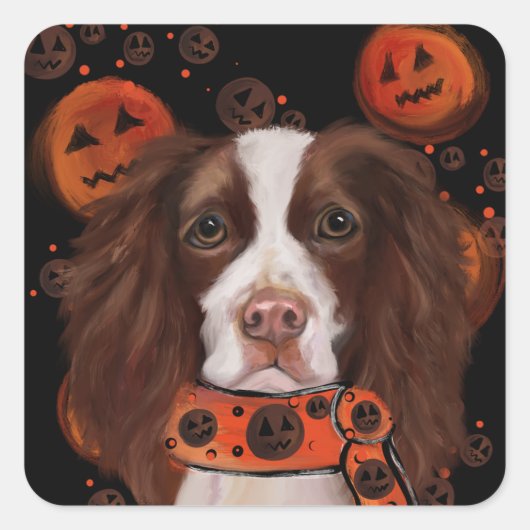 Engelse Springer Spaniel        Vierkante Sticker (Voorkant)