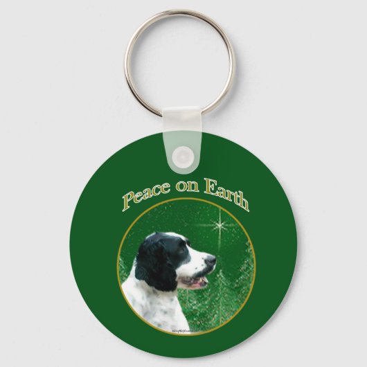 Engelse Springer Spaniel Vrede Sleutelhanger (Voorkant)