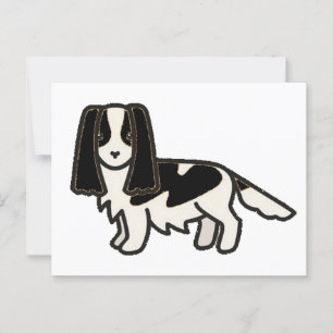 Engelse Springer Spaniel Zwart en Witte Cartoon Briefkaart