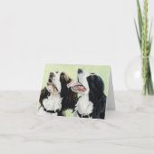 Engelse Springer Spaniels Art Note Cards Kaart (Voorkant)