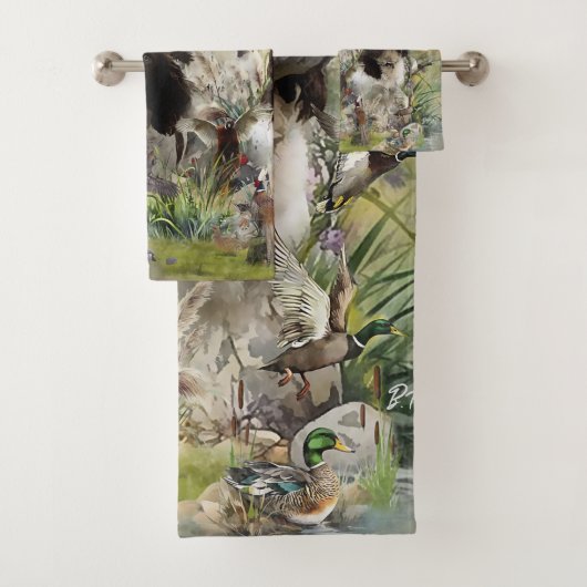 Engelse Springer Spaniels, kunst Bad Handdoek (Insitu)