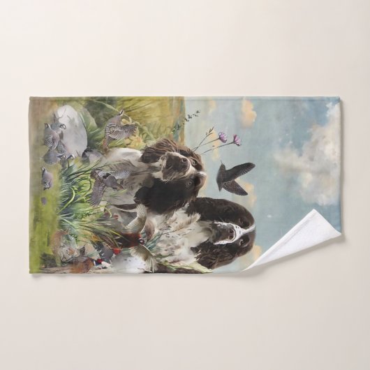 Engelse Springer Spaniels, kunst Bad Handdoek (Handdoek)