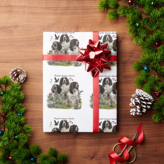 Engelse Springer Spaniels, kunst Cadeaupapier (Feestdagen Geschenken)