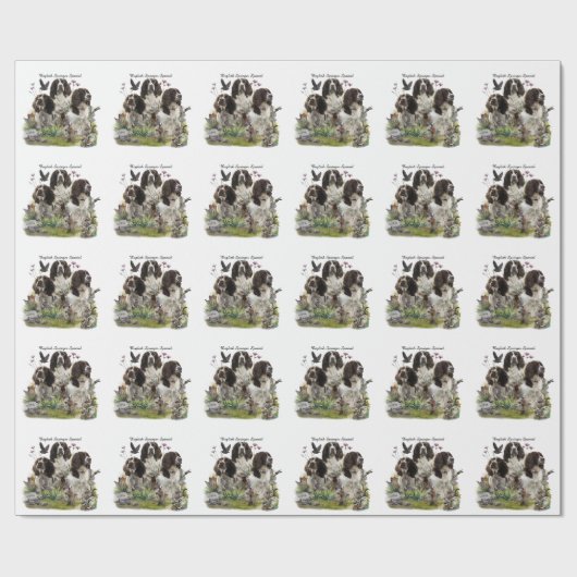 Engelse Springer Spaniels, kunst Cadeaupapier (Vlak)