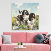 Engelse Springer Spaniels, kunst Canvas Afdruk (Insitu (Woonkamer))