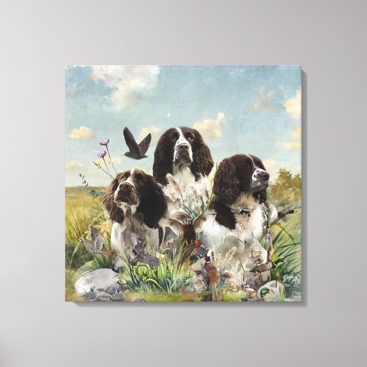 Engelse Springer Spaniels, kunst Canvas Afdruk (Voorkant)