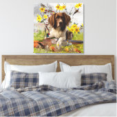 Engelse Springer Spaniels, kunst Canvas Afdruk (Insitu (Slaapkamer))