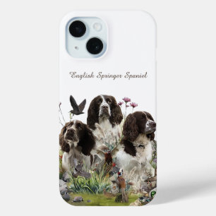 Engelse Springer Spaniels, kunst iPhone 15 Case