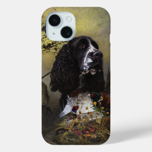 Engelse Springer Spaniels, kunst iPhone 15 Case