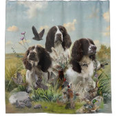 Engelse Springer Spaniels, kunst Douchegordijn (Voorkant)