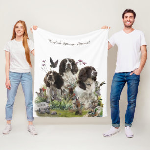 Engelse Springer Spaniels, kunst Fleece Deken