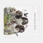 Engelse Springer Spaniels, kunst Fleece Deken (Voorkant (Horizontaal))