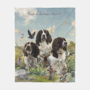 Engelse Springer Spaniels, kunst Fleece Deken