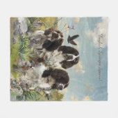 Engelse Springer Spaniels, kunst Fleece Deken (Voorkant (Horizontaal))