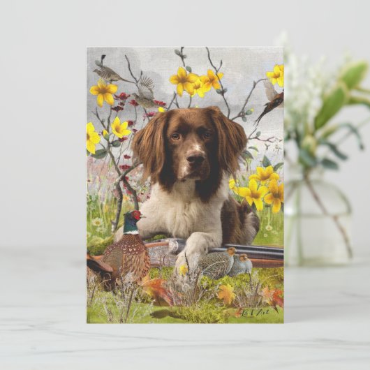 Engelse Springer Spaniels, kunst Kaart (Staand voorkant)