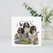 Engelse Springer Spaniels, kunst Kaart (Staand voorkant)