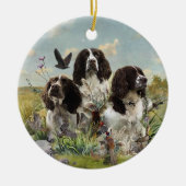 Engelse Springer Spaniels, kunst Keramisch Ornament (Voorkant)