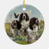 Engelse Springer Spaniels, kunst Keramisch Ornament (Achterkant)