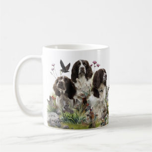 Engelse Springer Spaniels, kunst Koffiemok