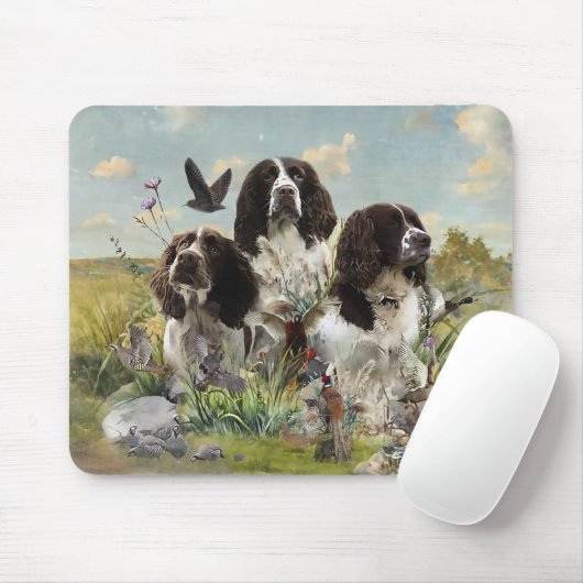 Engelse Springer Spaniels, kunst Muismat (Met muis)