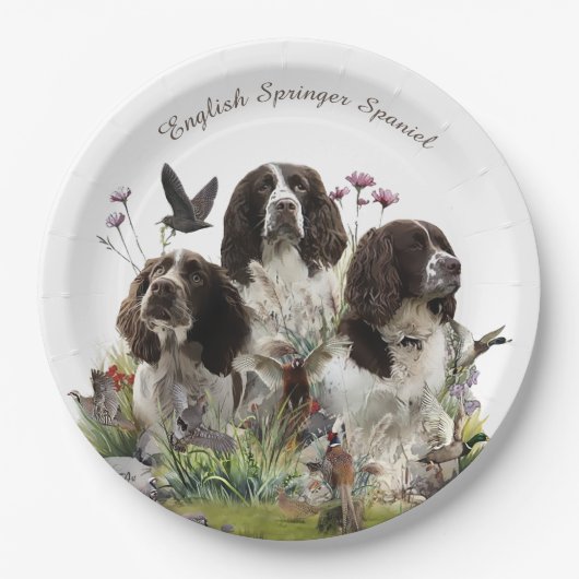 Engelse Springer Spaniels, kunst Papieren Bordje (Voorkant)