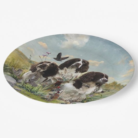 Engelse Springer Spaniels, kunst Papieren Bordje (Gekanteld)