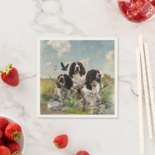 Engelse Springer Spaniels, kunst Servet