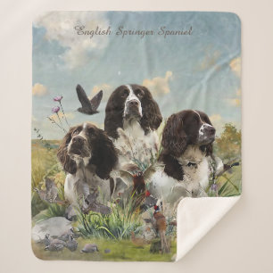 Engelse Springer Spaniels, kunst Sherpa Deken