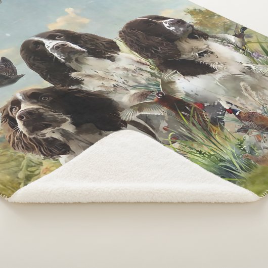 Engelse Springer Spaniels, kunst Sherpa Deken (3/4)