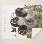 Engelse Springer Spaniels, kunst Sherpa Deken (Voorkant (horizontaal))