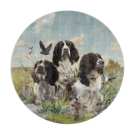 Engelse Springer Spaniels, kunst Snijplank (Voorkant)