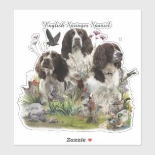 Engelse Springer Spaniels, kunst Sticker