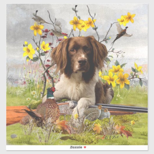 Engelse Springer Spaniels, kunst Sticker (Vel)