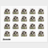 Engelse Springer Spaniels, kunst Vierkante Sticker (Vel)
