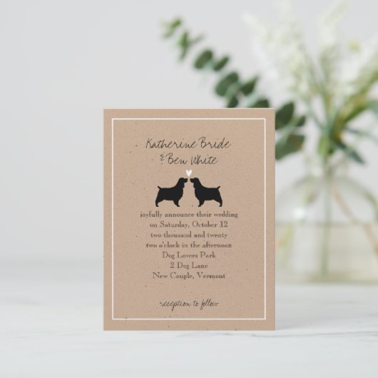 Engelse Springer Spaniels Wedding Invitation Kaart (Staand voorkant)