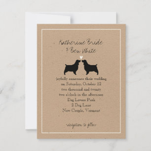 Engelse Springer Spaniels Wedding Invitation Kaart
