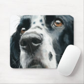 Engelse springerspaniel portret met ticking muismat (Met muis)