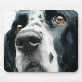 Engelse springerspaniel portret met ticking muismat