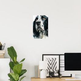 Engelse springerspaniel portret met ticking poster